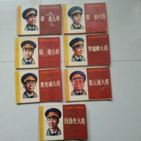 十大将军传记，连环画，七本合售。