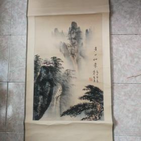 画家孙情水墨画《黄山仙岭》