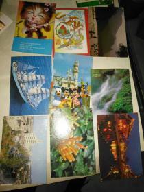 明信片《八九十年代明信片（42枚合售）部分实寄》品相如图，自定！木白橱底二层！明信片（1）