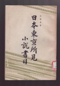 北大著名教授孙楷弟《日本东京所见小说书目》（1958年初版，仅印2100册）中共中央西北局藏书