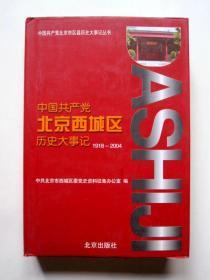 中国共产党北京西城区历史大事记（1918-2004）