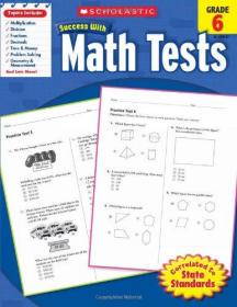 现货 Scholastic Success with Math Tests, Grade 6