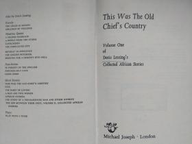 Doris Lessing's Collected African Stories: Vol. 1: This Was the Old Chief's Country;  Vol. 2: The Sun Between Their Feet  多丽丝·莱辛的非洲短篇小说集（全两卷） 英文原版 精装本