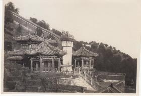 民国老照片（北京）北京万寿山石碑（民国时期）
