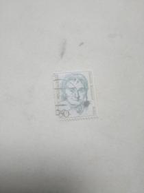 外国小邮票 中年妇女图案