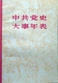 中共党史大事年表（1981年一版一印，自藏，品相9品）