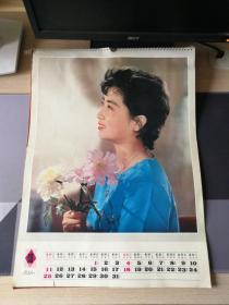 1981年美女演员挂历13张全，12月份有破损其余月份品佳