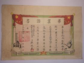 1954年初级小学毕业证书