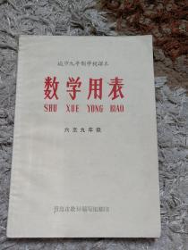 城市九年制学校课本数学用表六至九年级（带毛像）