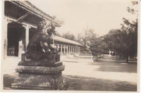 民国老照片（北京）北京颐和园排云门铜狮