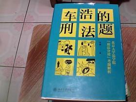 车浩的刑法题：北京大学法学院“刑法分论”考题解析