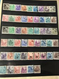 重建德国五年计划邮票大全不同 1950年代，重建德国计划邮票一页不同 不同色 不同面值等 难寻 网上百元左右 便宜出 先到先得 就凑出一组
