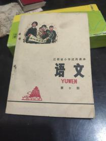 老课本  江西省小学试用课本《语文》第十册   1976年出版