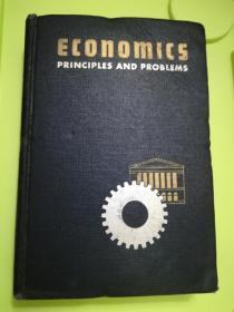 Economics : Principles and Problems,民国英文原版，经济学类著作（版权页有购书纪念，好像不是签名，识者辨之。）