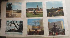 70年代世界风景画电影宣传画（30张）上面有山东省京剧团《奇袭白虎团》剧组资料印   尺寸 43公分×33公分（3）