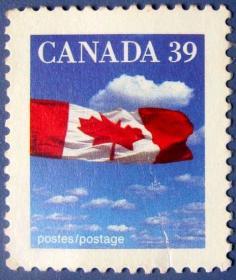 加拿大枫叶国旗和天空全新邮票--加拿大邮票--早期外国动物邮票甩卖--实拍--包真--店内多