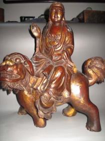 清代木雕观音摆件