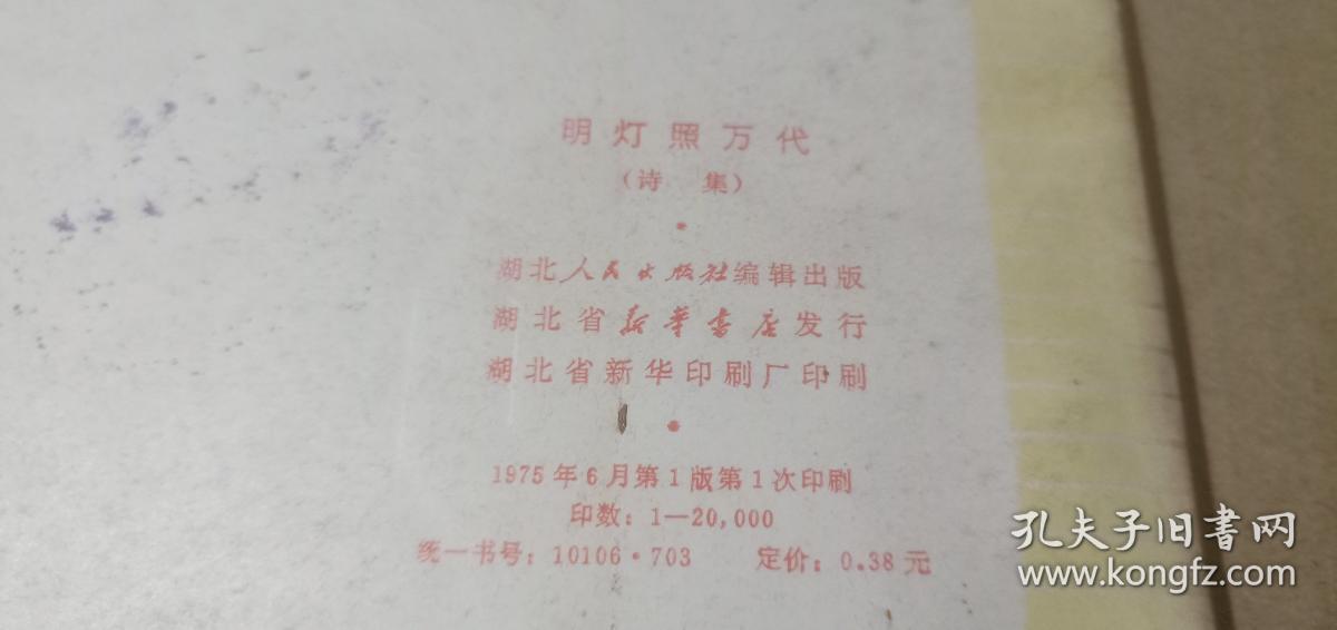 明灯照万代（诗集） （**期间诗集）