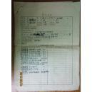 手稿:五十年代文华中学美术老师陈宝训的干部学员登记表四页