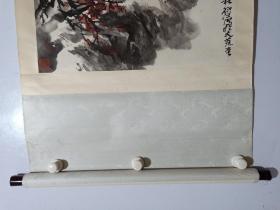 保真书画，当代写意画老虎第一人阴衍江国画精品《双虎傲秋色》一幅，原装裱立轴。阴衍江，1940年生。中国美术家协会会员、一级画师、黑龙江美术出版社专业画家，中央文史馆书画院研究员，黑龙江文史馆馆员。