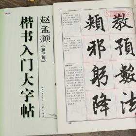 学海轩 赵孟頫胆巴碑 楷书入门大字帖 中国书法入门教程 罗培源编 赵体赵孟俯楷书毛笔字帖书法临摹书籍 笔画部首结构布势讲解作品