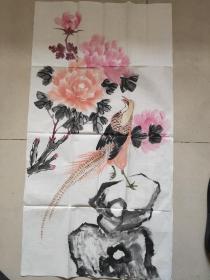 875无款国画花鸟一张