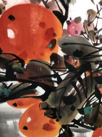 朝鲜人民艺术家【吴永成】精品花鸟画，尺寸137*69厘米，朝鲜精品国画，潜力股值得收藏！