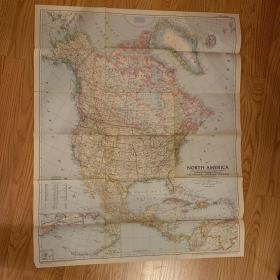 现货 特价 national geographic美国国家地理地图1952年3月North America北美 b