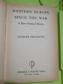 western Europe since the war: a short political history（封面内侧有一枚精美藏书票）