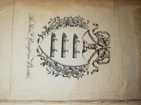 1730年  The Works of Edmund Waller Esq in Verse and Prose  《埃德蒙·沃勒诗文集 》 精美藏书票 少许插图 1本全