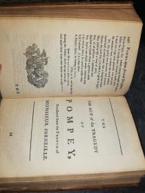 1730年  The Works of Edmund Waller Esq in Verse and Prose  《埃德蒙·沃勒诗文集 》 精美藏书票 少许插图 1本全