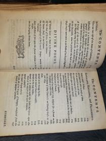 1730年  The Works of Edmund Waller Esq in Verse and Prose  《埃德蒙·沃勒诗文集 》 精美藏书票 少许插图 1本全