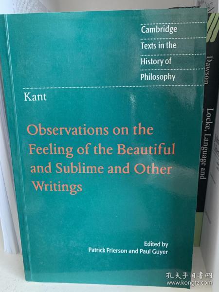 Observations on the Feeling of the Beautiful and Sublime and Other Writings