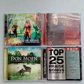 【进口全新原版唱片】Hillsong双CD+Don Moen2张+Top 25 praise song精选专辑