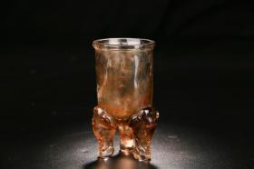 旧藏“象”三足水晶杯