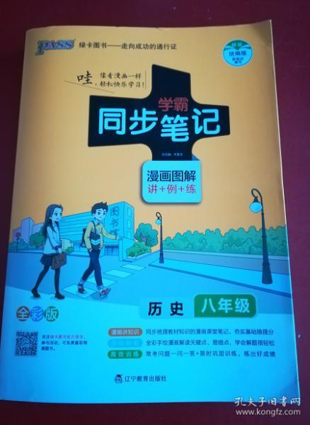 绿卡图书 2017版 学霸同步笔记漫画图解：历史（八年级 通用版 全彩版）