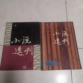 小说选刊（1981.4+1981.8）【2本合售】