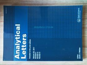 Analytical letters (Journal) 7-9/2017 分析化学学术期刊考研