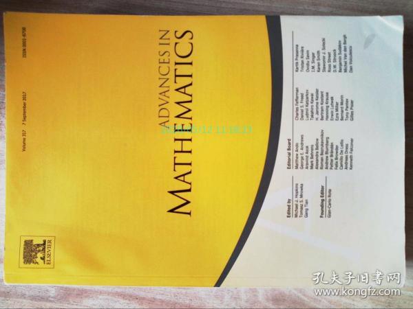 Advances in Mathematics 数学学术论文研究原版英文期刊2017/09