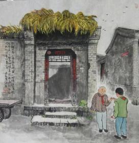 张儒刚  北京著名胡同画家  老北京文化 作品   可合影