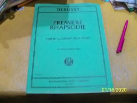 外文原版音乐类图书——DEBUSSY PREMIERE RHAPSODIE【不懂外文，详见图片】