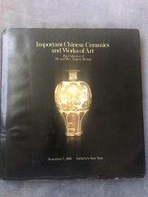 艺术文献资料 纽约苏富比早期私人收藏专拍图录，Eugene Bernat先生与其夫人重要中国艺术品专拍，时间为1980年11月7日