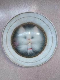 中国景德镇工艺猫瓷盘