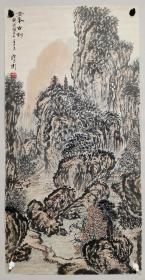 中国近现代书画家，中国画会创始人之一【钱瘦铁】山水