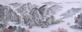 小六尺画芯山水 陆君步 秋韵山川，5款