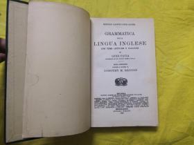 Grammatica  Della Lingua Inglese - Con Temi Letture E Dialogh（意大利语原版 英语语法）【布面精装·1929年版印】32开本