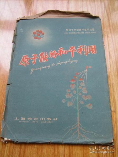 原子能的和平利用 全套7幅全【4开和2开不等】另附1册说明书完整 1959年1版2印累印4700套 袁兆熊、吴大雄、刘蕴绘画 教学挂图绘画宣传画