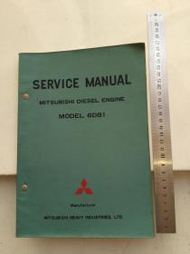 SERVICE MANUAL MITSUBISHI BIESEL ENGINE MODEL 6DB1 （三菱比塞尔6DB1型发动机维修手册）