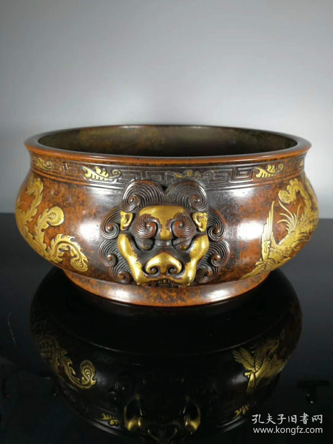 紫铜流金，高12公分，宽16公分，重量8880克