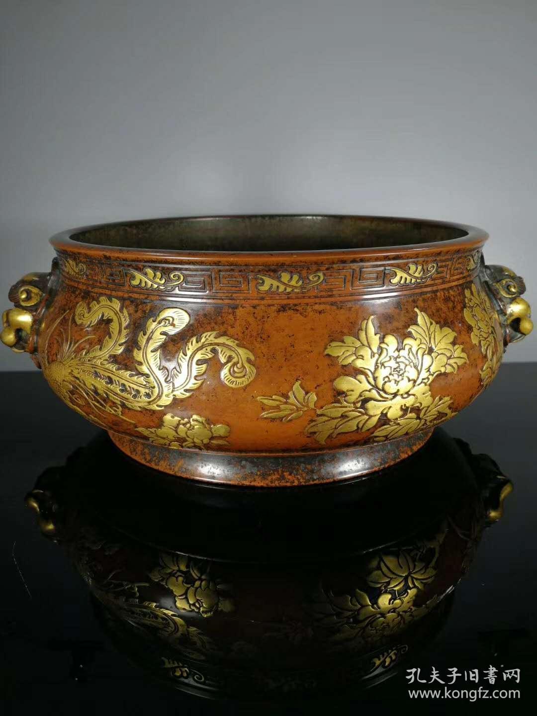 紫铜流金，高12公分，宽16公分，重量8880克